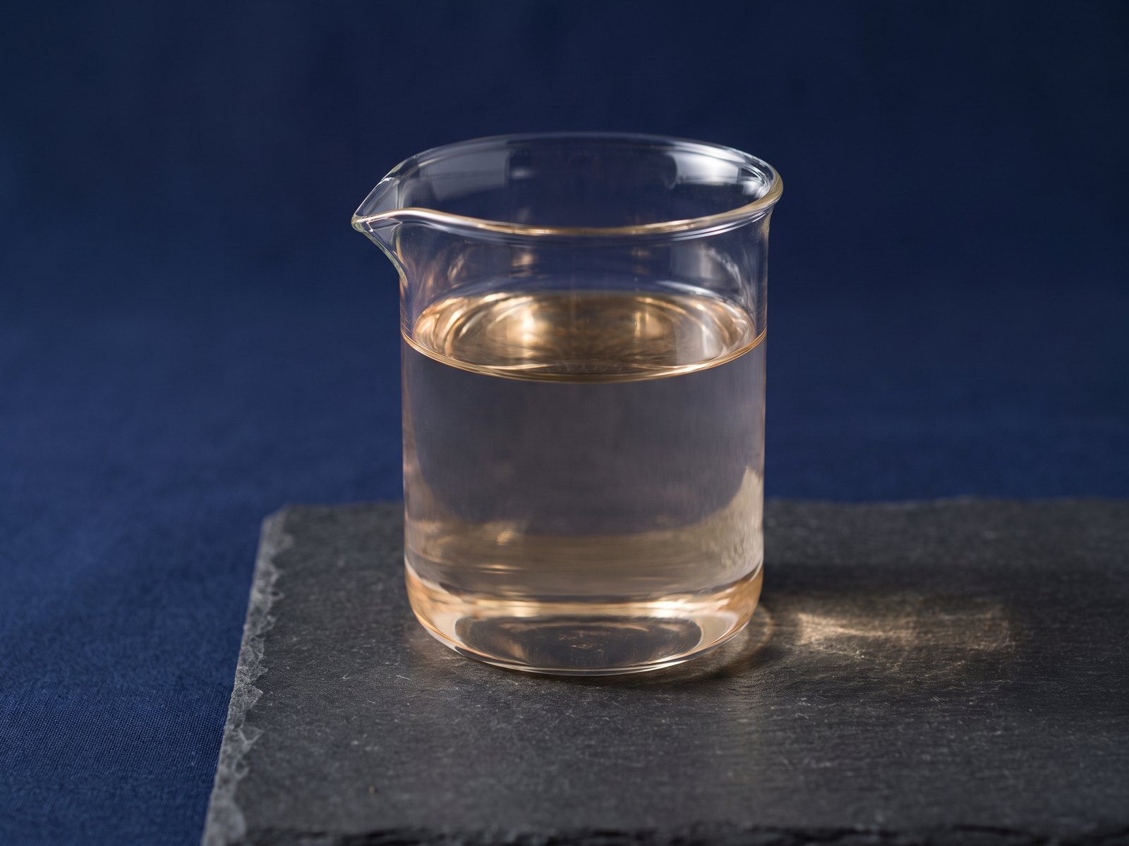 Pale kerosene in a laboratory beaker